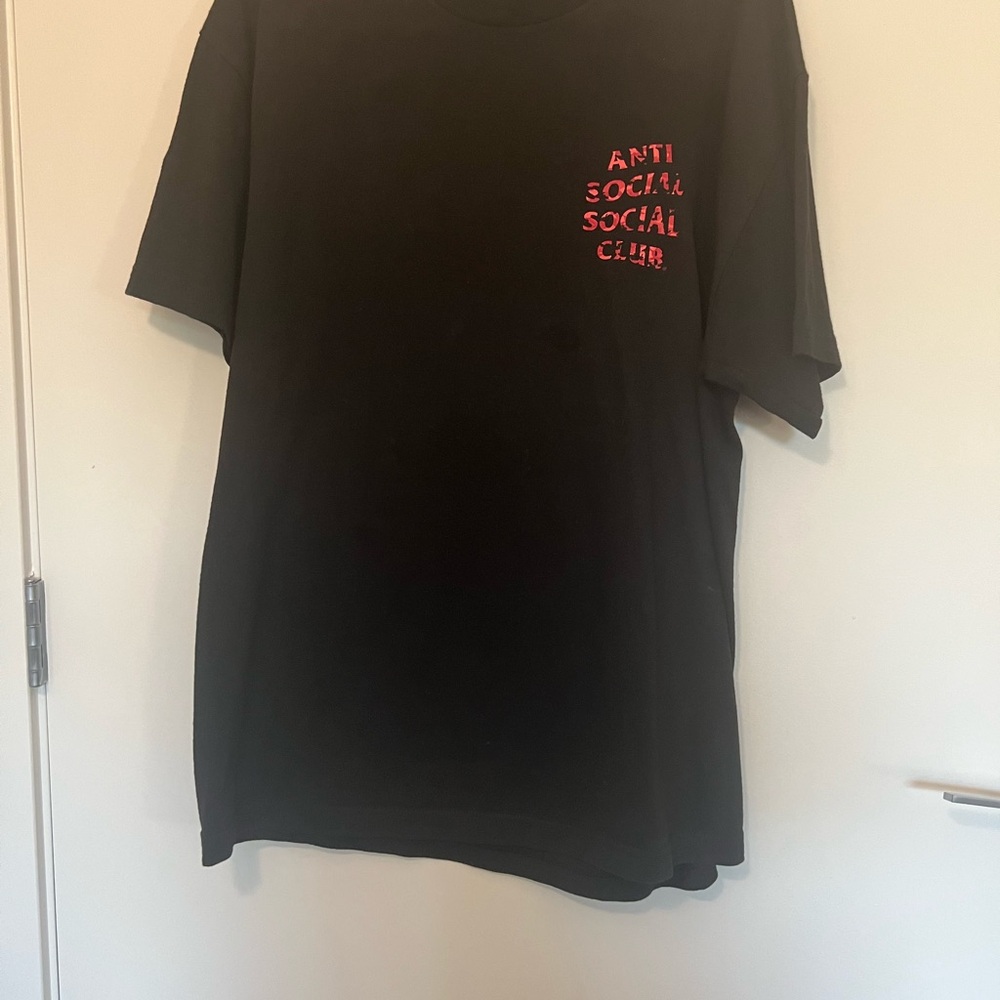 Anti Social Social Club Black and Red Short Sleeve Tee
